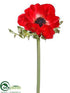 Silk Plants Direct Anemone Spray - Red - Pack of 12