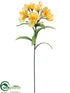 Silk Plants Direct Alstroemeria Spray - Yellow - Pack of 12