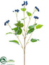 Silk Plants Direct Berry Spray - Blue - Pack of 12