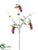 Bottlebrush Hanging Spray - Red - Pack of 12