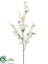 Silk Plants Direct Cherry Blossom Spray - White - Pack of 6