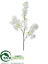 Silk Plants Direct Cherry Blossom Spray - White - Pack of 12