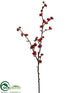 Silk Plants Direct Plum Blossom Spray - Red - Pack of 12