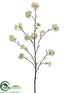 Silk Plants Direct Cherry Blossom Spray - White - Pack of 6