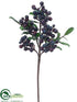 Silk Plants Direct Berry Spray - Blue - Pack of 24