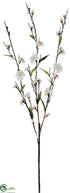 Silk Plants Direct Peach Blossom Spray - Cream - Pack of 12