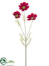 Silk Plants Direct Cosmos Spray - Burgundy - Pack of 12