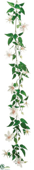 Silk Plants Direct Clematis Vine Garland - Cream Pink - Pack of 6