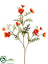 Silk Plants Direct Wild Cosmos Spray - Orange Two Tone - Pack of 12