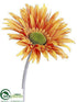 Silk Plants Direct Gerbera Daisy Spray - Orange - Pack of 12