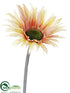 Silk Plants Direct Gerbera Daisy Spray - Peach - Pack of 12