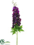 Silk Plants Direct Delphinium Spray - Purple Dark - Pack of 6