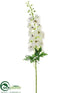 Silk Plants Direct Delphinium Spray - White - Pack of 6