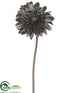 Silk Plants Direct Gerbera Daisy Spray - Black - Pack of 12