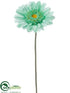 Silk Plants Direct Gerbera Daisy Spray - Seafoam - Pack of 6