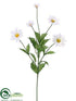 Silk Plants Direct Daisy Spray - White - Pack of 12