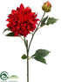 Silk Plants Direct Dahlia Spray - Brick - Pack of 12