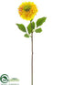 Silk Plants Direct Dahlia Spray - Yellow - Pack of 12