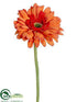 Silk Plants Direct Gerbera Daisy Spray - Orange - Pack of 12