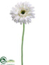 Silk Plants Direct Gerbera Daisy Spray - White - Pack of 12