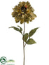 Silk Plants Direct Dahlia Spray - Avocado Green - Pack of 12