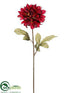 Silk Plants Direct Dahlia Spray - Burgundy Two Tone - Pack of 12