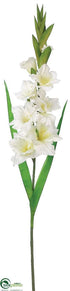 Silk Plants Direct Gladiolus Spray - White - Pack of 12