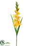 Silk Plants Direct Gladiolus Spray - Yellow - Pack of 12