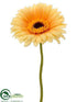 Silk Plants Direct Gerbera Daisy Spray - Yellow - Pack of 24