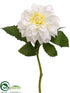 Silk Plants Direct Dahlia Spray - Cream - Pack of 12