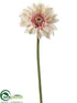 Silk Plants Direct Gerbera Daisy Spray - Pink Cream - Pack of 12