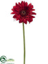 Silk Plants Direct Gerbera Daisy Spray - Red - Pack of 12