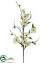 Silk Plants Direct Dogwood Spray - White - Pack of 6