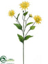 Silk Plants Direct Dahlia Spray - Yellow - Pack of 12