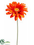 Silk Plants Direct Gerbera Daisy Spray - Orange - Pack of 12