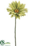 Silk Plants Direct Jumbo Gerbera Daisy Spray - Green - Pack of 6