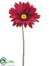 Silk Plants Direct Jumbo Gerbera Daisy Spray - Red - Pack of 6