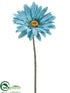 Silk Plants Direct Jumbo Gerbera Daisy Spray - Turquoise - Pack of 6