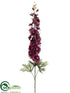 Silk Plants Direct Delphinium Spray - Eggplant - Pack of 12