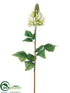 Silk Plants Direct Flame Tree Flower Spray - White Green - Pack of 12