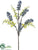 Fern Thistle Spray - Blue - Pack of 12