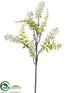 Silk Plants Direct Fern Thistle Spray - White - Pack of 12