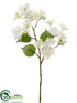 Silk Plants Direct Hydrangea Spray - White - Pack of 12