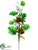 Tropical Lantern, Philodendron Spray - Green Burgundy - Pack of 6