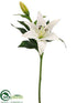 Silk Plants Direct Lily Spray - White - Pack of 12