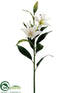 Silk Plants Direct Lily Spray - White - Pack of 12