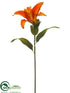 Silk Plants Direct Lily Spray - Rust - Pack of 12