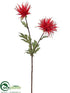 Silk Plants Direct Verona Spider Mum Spray - Brick - Pack of 12