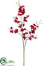 Silk Plants Direct Phalaenopsis Orchid Spray - Red - Pack of 12