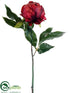 Silk Plants Direct Peony Bud Spray - Brick Red - Pack of 12